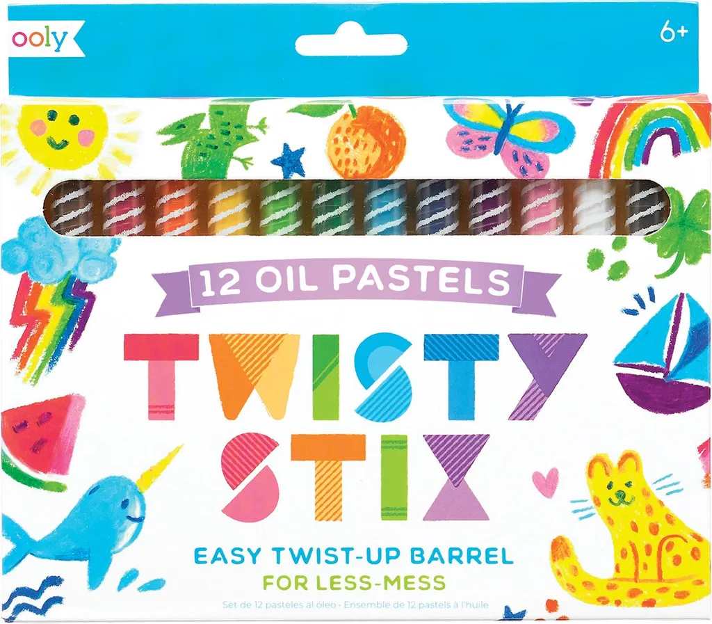Pastelli a Olio Twistable 12 Tonalità Vivid per Sketching e Layering