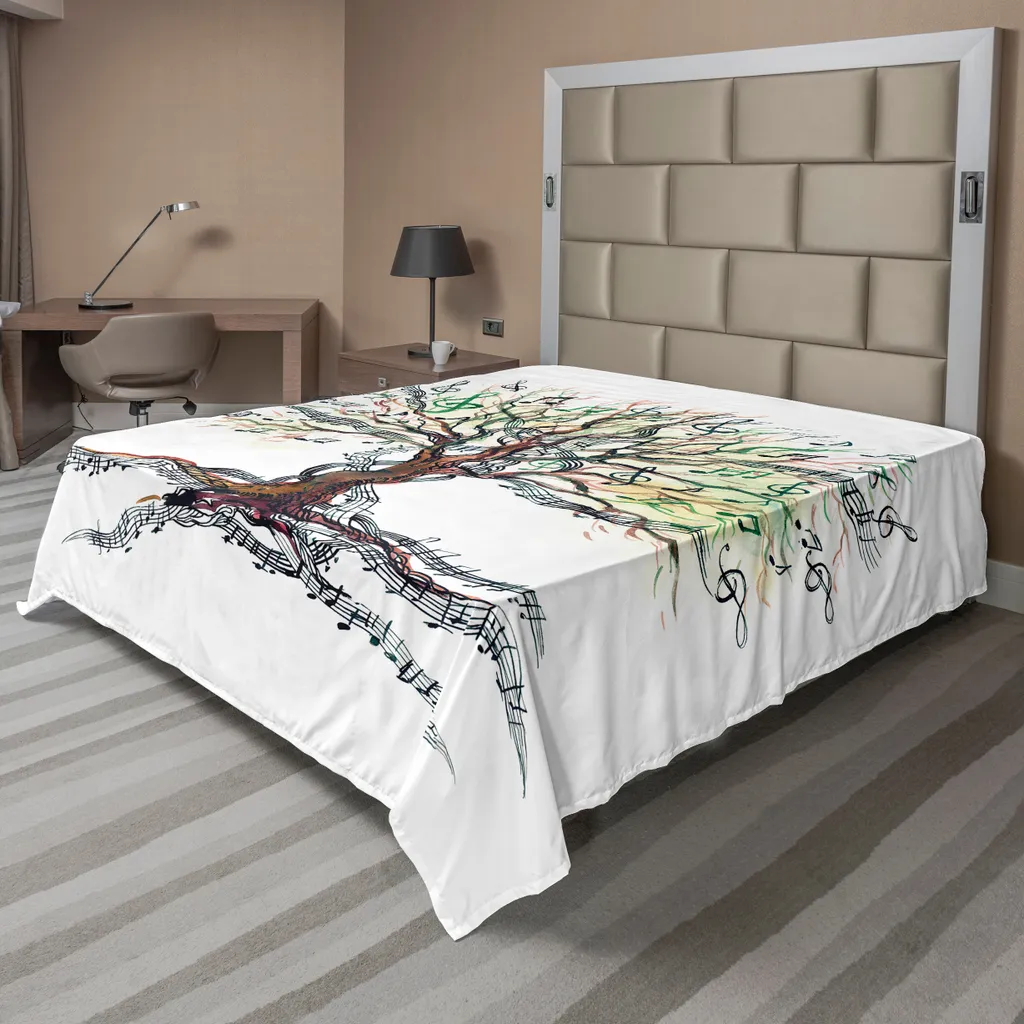 Lenzuolo Musicale ABAKUHAUS 244x205 cm | Morbidezza e Stile Autunnale