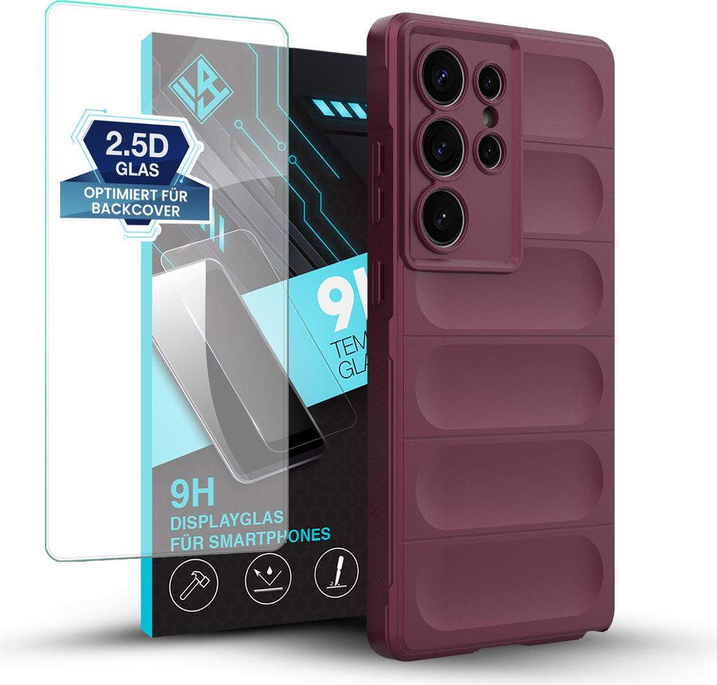 Handy Hülle für Samsung Galaxy S25 Ultra mit 9H Displayglas Produktbild 