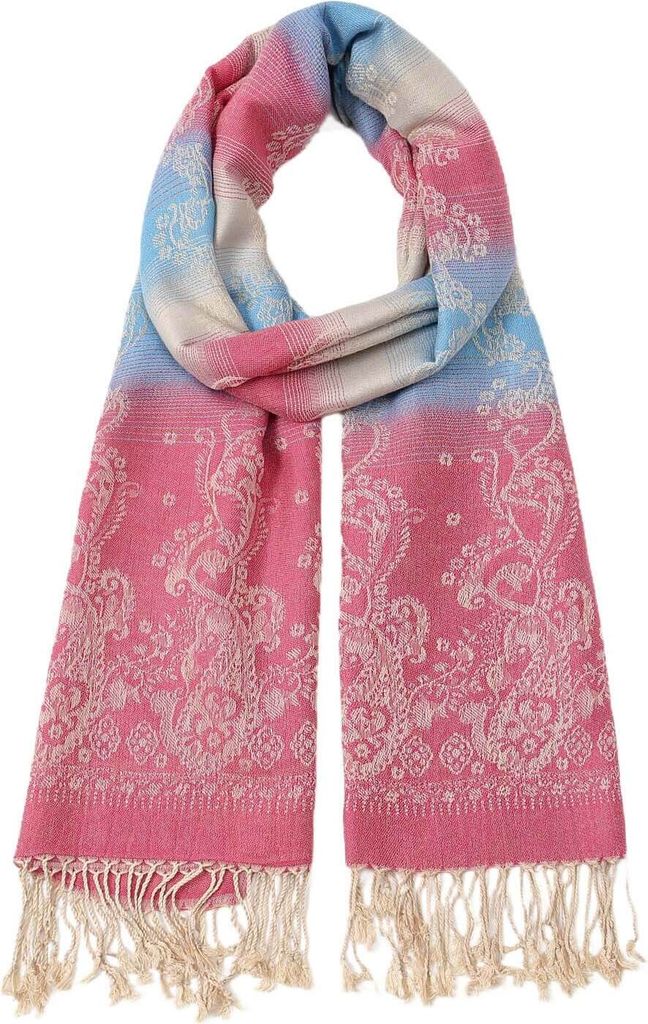 Leoberg Uni Schal Jacquard - Modischer Winterschal in verschiedenen Farben und Designs in 227087-mehrfarbig-7