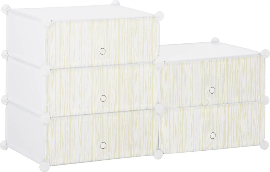 Boîte à chaussures DIY en plastique blanc 6 niveaux structure rigide