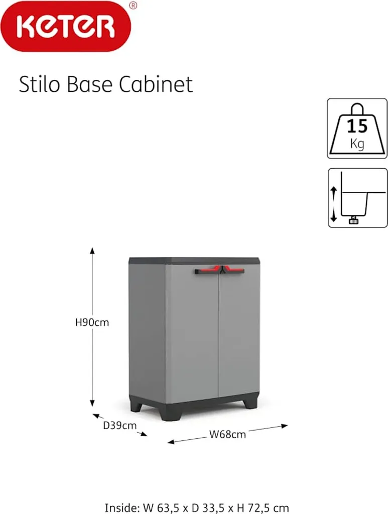 Rangement Atelier Compact Keter Stilo Base 90cm - Gain de Place Idéal - 4
