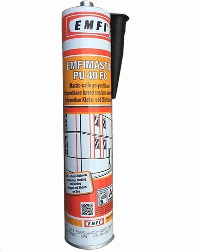 Polyurethan-Spachtelmasse in Kartusche 300ML PU403 schwarz/25 - EMFI - 74171DE002