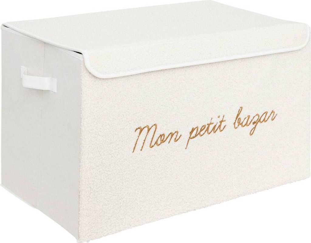 Kinder aufbewahrungsbox yuma weiß bouclette 36x57cm - Atmosphera créateur d'intérieur