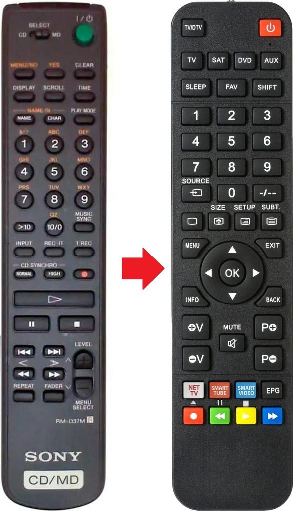 Fernbedienung geeignet für SONY MXD-D3 | MXDD3 | RMD37M