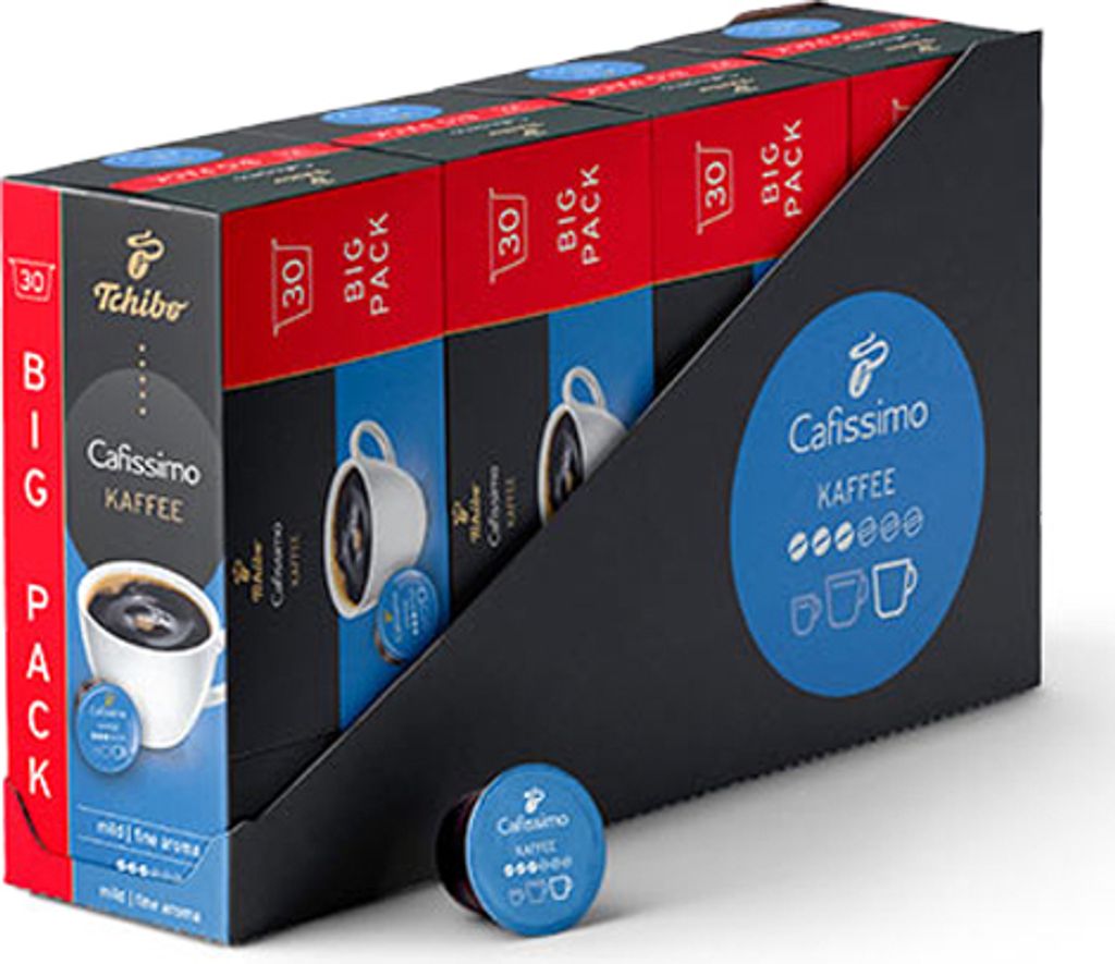 Tchibo Cafissimo Filterkaffee mild Kapseln, 120 Stück (4 x 30 Kapseln)