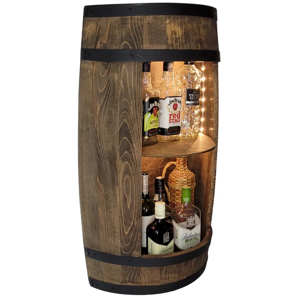 Gagner de l'espace avec ce bar mural LED bois wengé 80 cm compact - 4