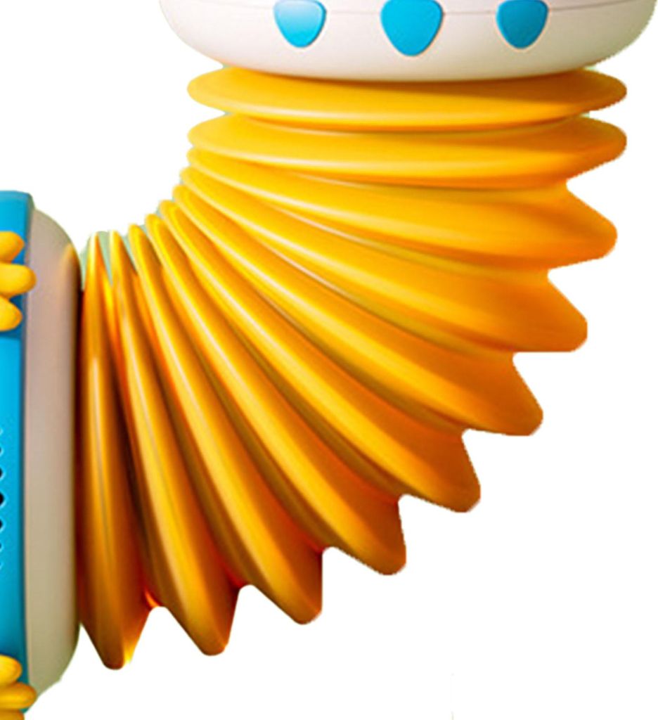 Kinder Akkordeon Spielzeug Eule geformt Griff Design Knopf Musik pädagogische Aufklärung Instrument blau