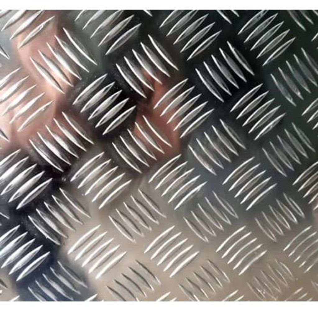 LogistSystem Strukturblech Riffel-Prägung Metall Aluminium Blech 100x100cm (1000x1000x2mm)