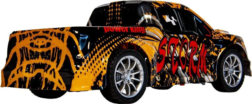 Voiture de course télécommandée orange haute vitesse avec LED intégrées