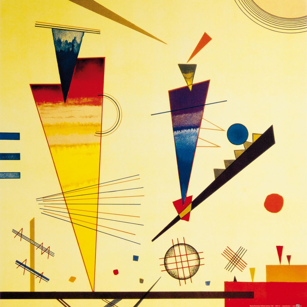 Wassily Kandinsky Kunstdruck Bild - Fröhliche Struktur, 1926 (70 x 70 cm)