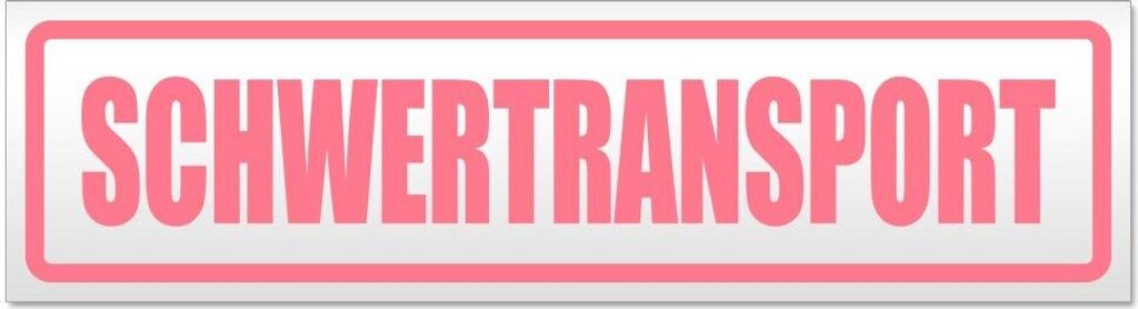 Kiwistar - Autoaufkleber - Hellrosa - 20 x 5,3 cm - Schwertransport - Hinweis Aufkleber Sticker für Auto, Kfz, Fahrrad, PKW, LKW