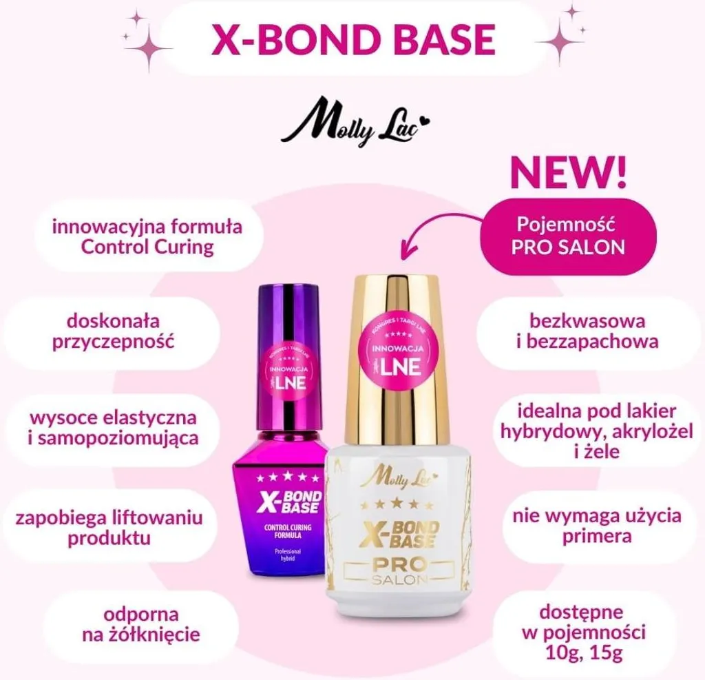 Base Manucure X-Bond MollyLac HEMA Free - Formule Pro Adhérence