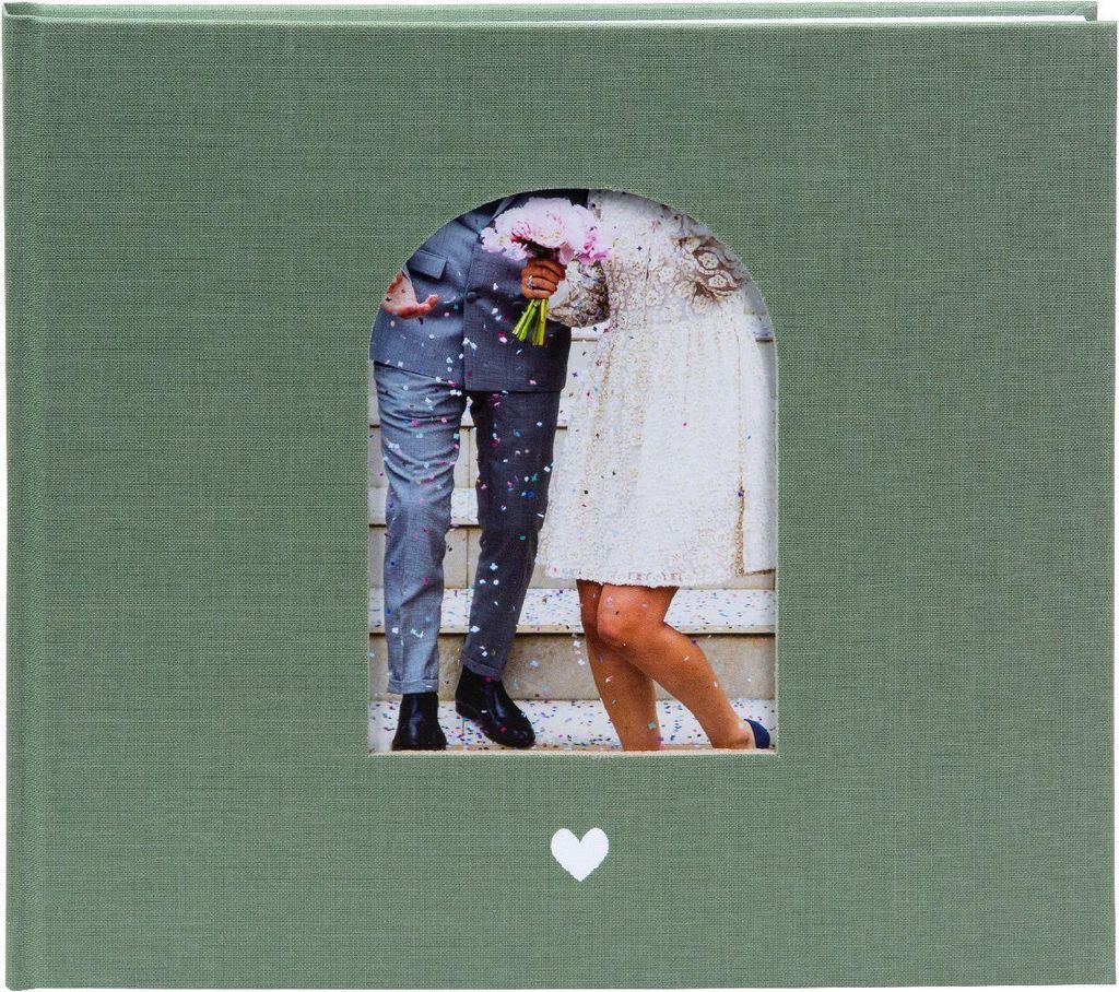 Goldbuch Gästebuch Herzensmoment Artischocke 24x22 cm, weiß, groß