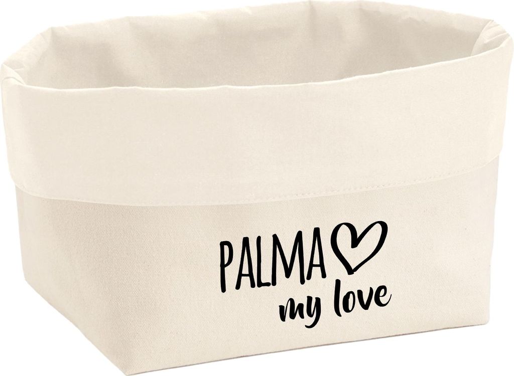 Huuraa Organizer Palma my love 3 Liter Medium Canvas Baumwolle Utensilo Geschenkidee