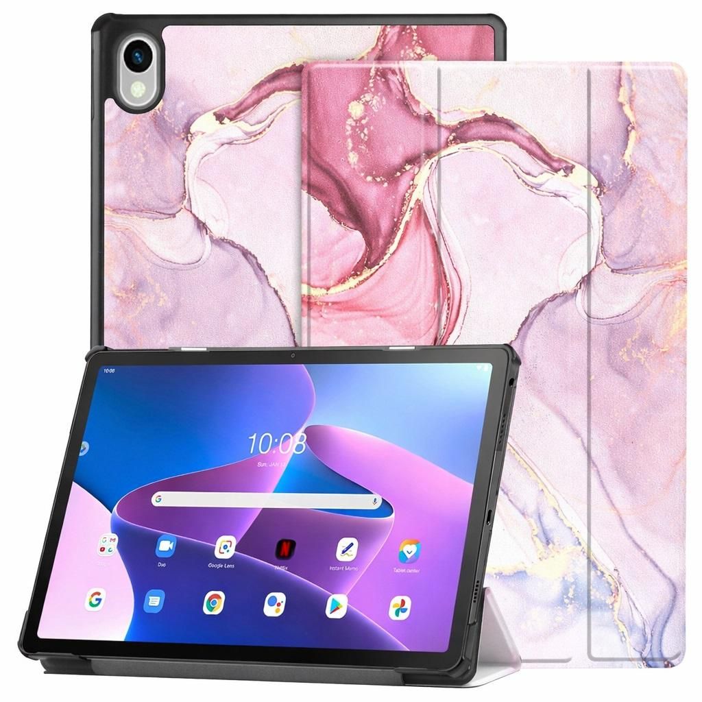 Schutzhülle Case Cover für Samsung Galaxy Tab S11 11" 2025 SM-X736/SM-X730 Smart Cover Magnet Standfunktion Klapphülle Tablet Tasche PINK MARMOR