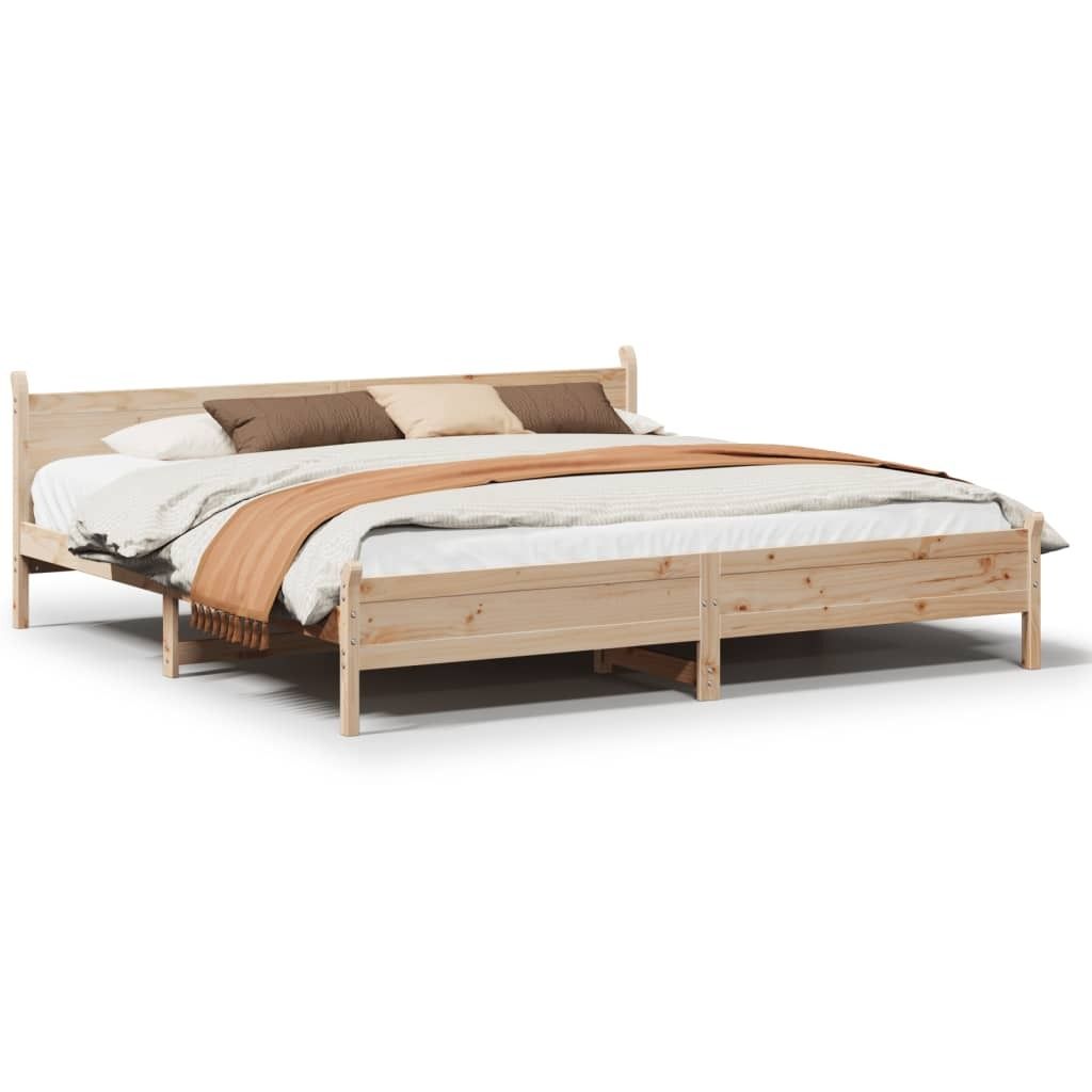 vidaXL Posteľ z masívu bez matraca 180x200 borovicové drevo Obrázok produktu 