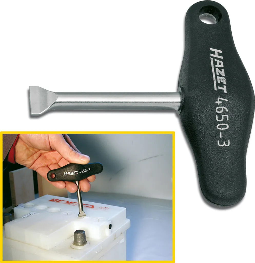 Outil de Rotation pour Bornes de Batterie Hazet 4650-3A Haute Résistance