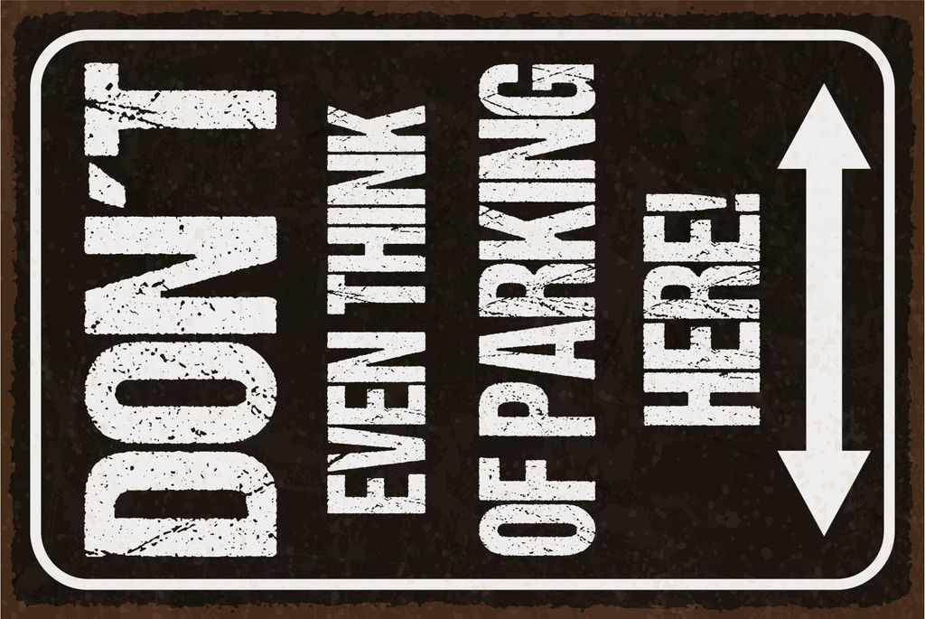 vianmo Blechschild 30x20 cm don ́t even think of parking here