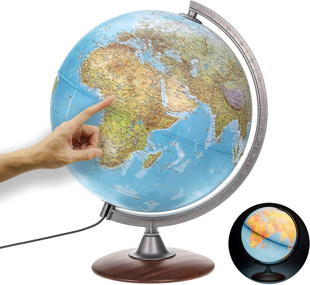 Interkart Globus Leuchtglobus 30 cm, politisch/physisch, Produktbild 