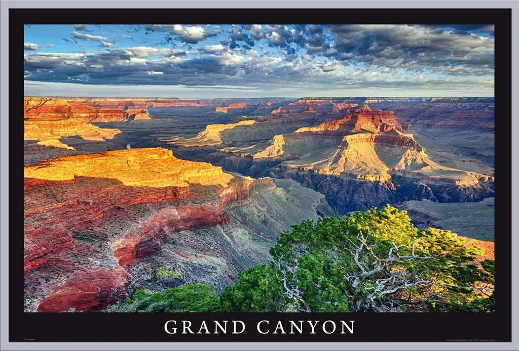 Décoration Murale Grand Canyon Cadre Argenté Shinsuke Maxi Prêt à Poser