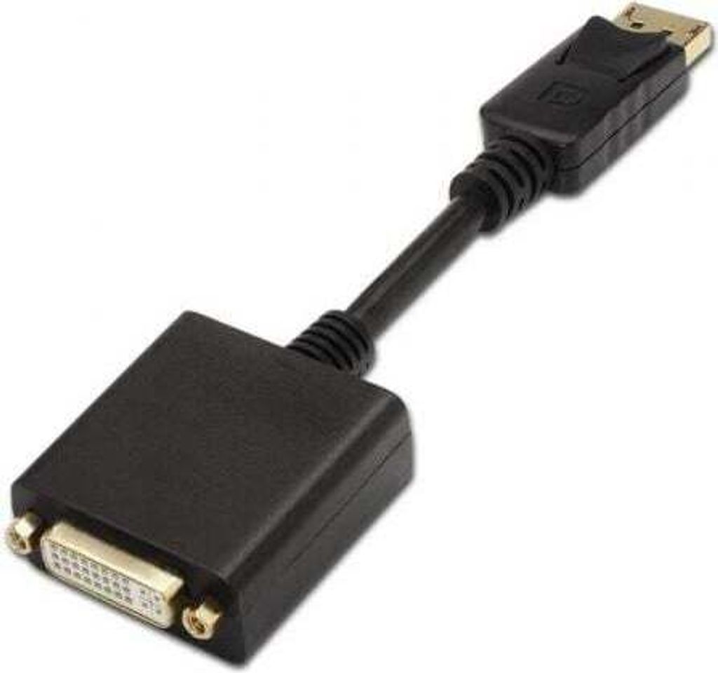 Aisens - displayport zu dvi single link konverter, dp/m-dvi/h, schwarz, 15cm