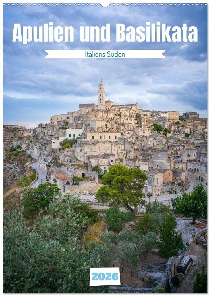Apulien und Basilikata - Italiens Süden (Wandkalender 2026 DIN A2 hoch), CALVENDO Monatskalender