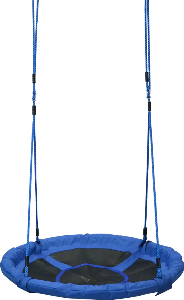 Balançoire nid d'oiseau 100 cm bleu - Anneau de jeu suspendu jardin