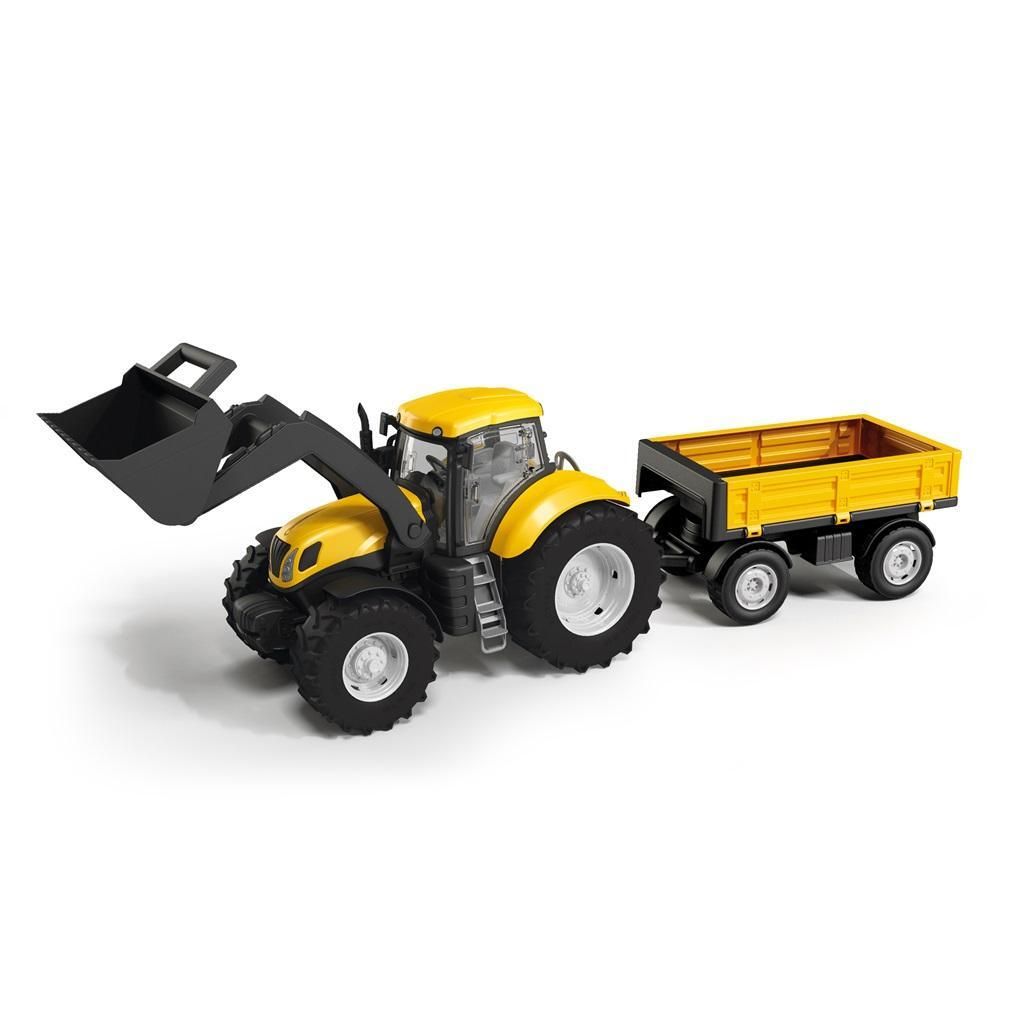 Traktor mit Schaufel und Anhänger