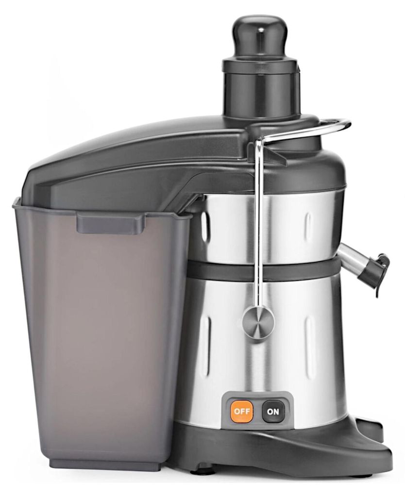 A studio shot of a juicer on a white background.