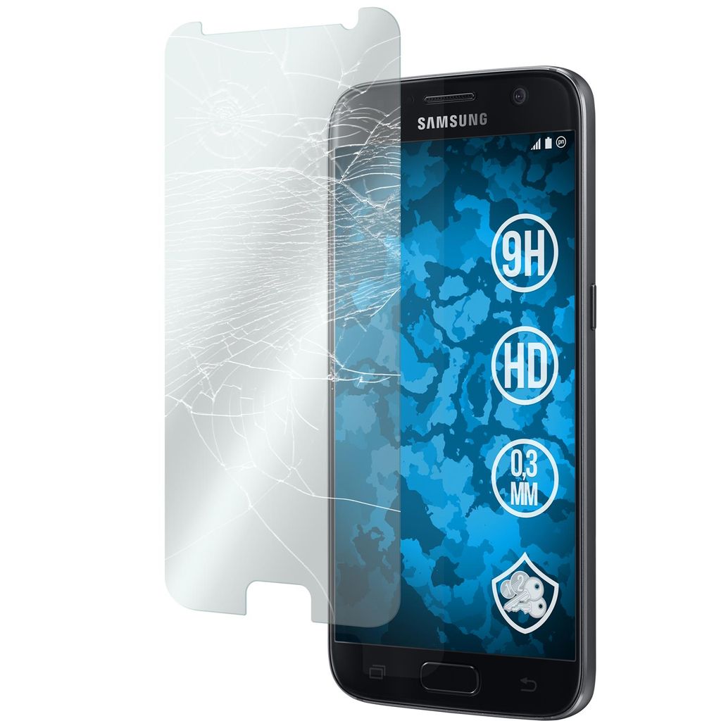 3er-Pack PhoneNatic Glas-Folie klar kompatibel mit Samsung Galaxy S7 - Panzerglas für Galaxy S7