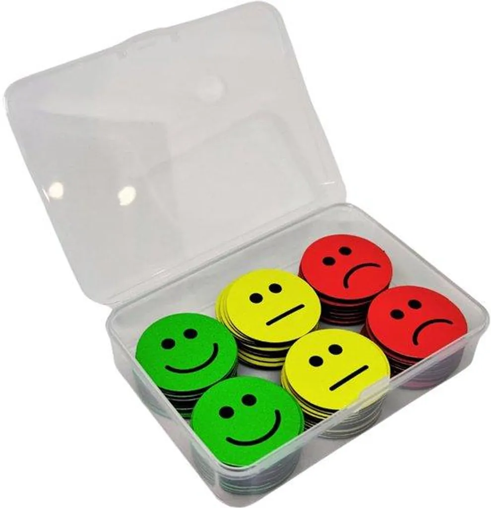 Aimants Ronds 3cm avec Boîte Pratique - Lot de 90 Pièces Trichromes