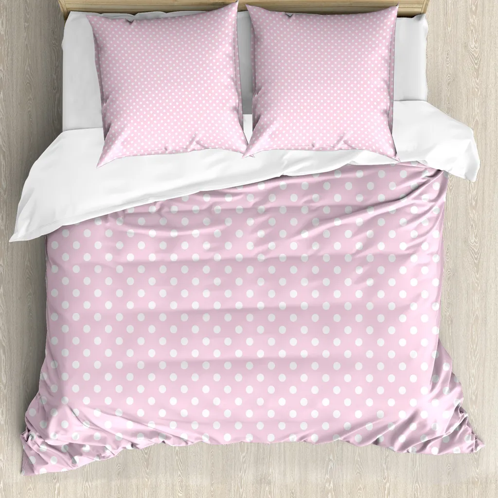 Copripiumino Rosa Pois 200x200 ABAKUHAUS - Prezzo Outlet Antiacaro