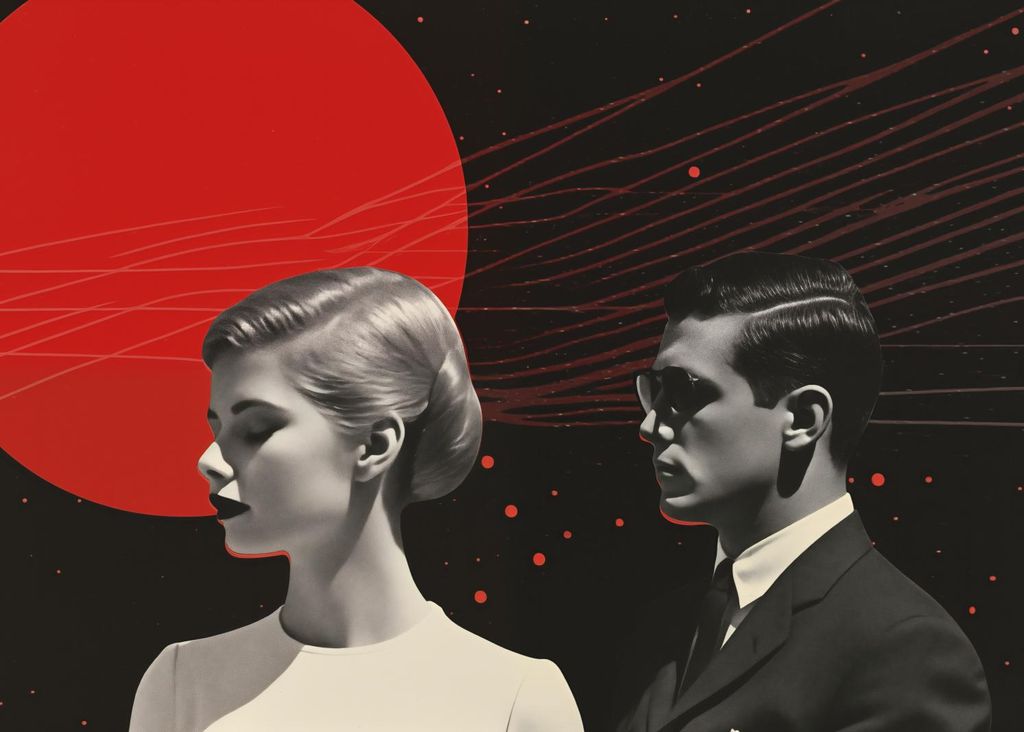 Plakat 70x50cm Futuristisches Retro Szykany