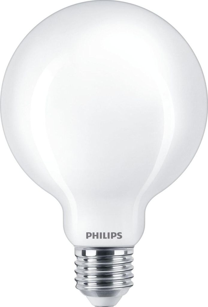 A studio shot of a Philips LED light bulb.