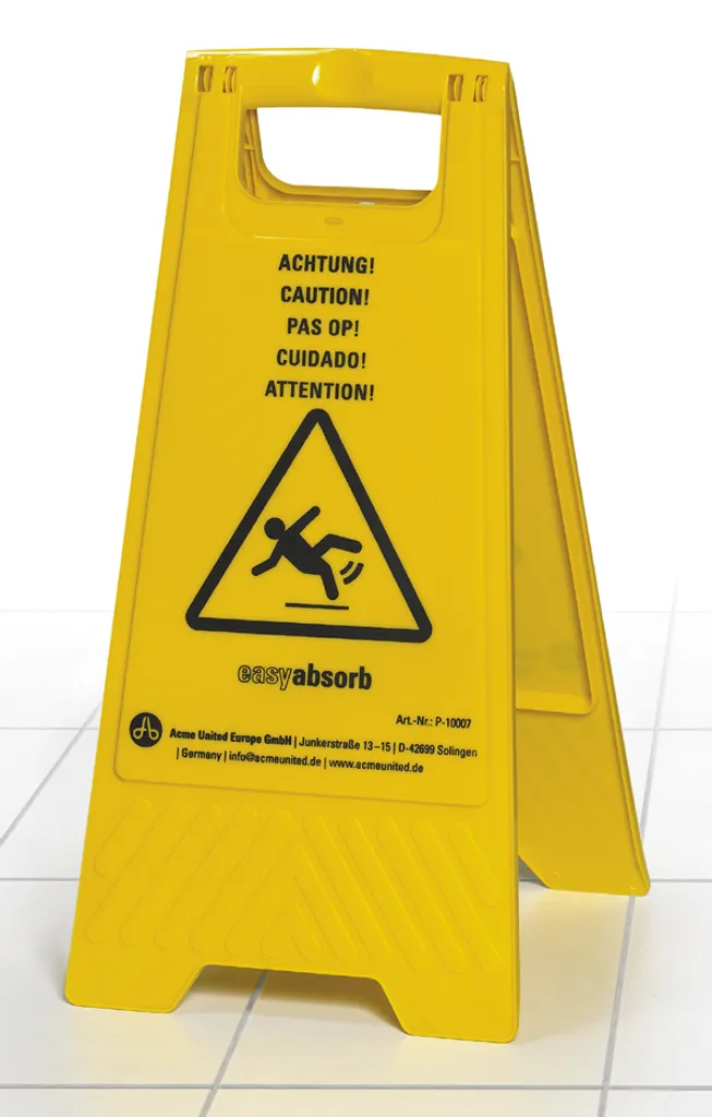 Chevalet de signalisation Attention Risque de glissade pour sol