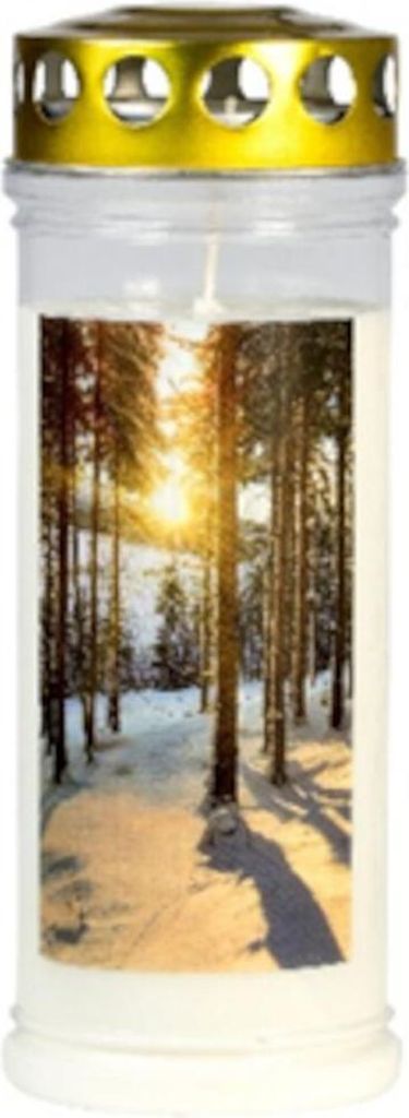 Gedenkkerze Winterwald 75x210mm