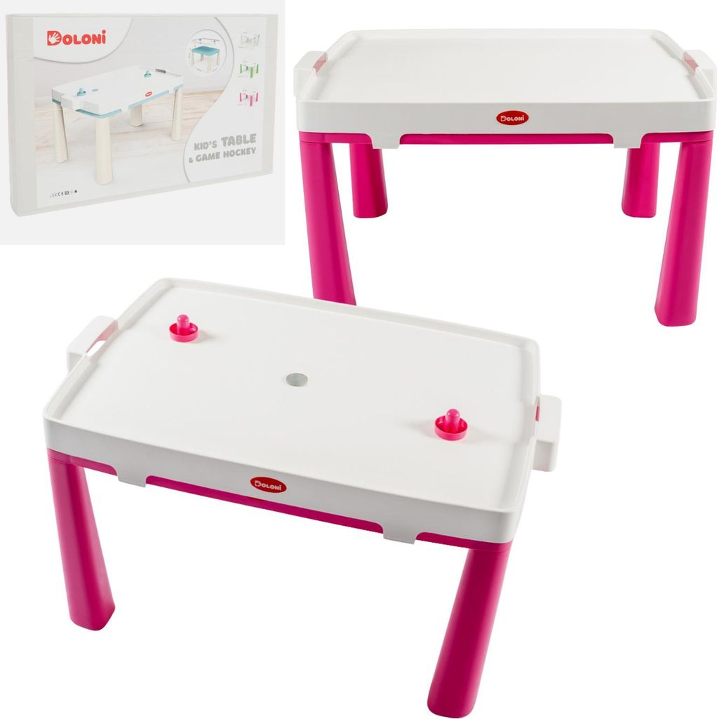 2-in-1 Airhockey Kindertisch in Pink - Multifunktionsmöbel Produktbild 