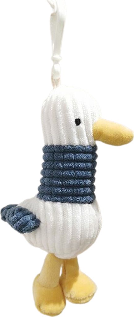 Puppen-Schlüsselanhänger, Cartoon-Plüschtier, Taschenanhänger, Mini-Puppen-Design, Schlüsselanhänger für Rucksäcke-Blau Weiss