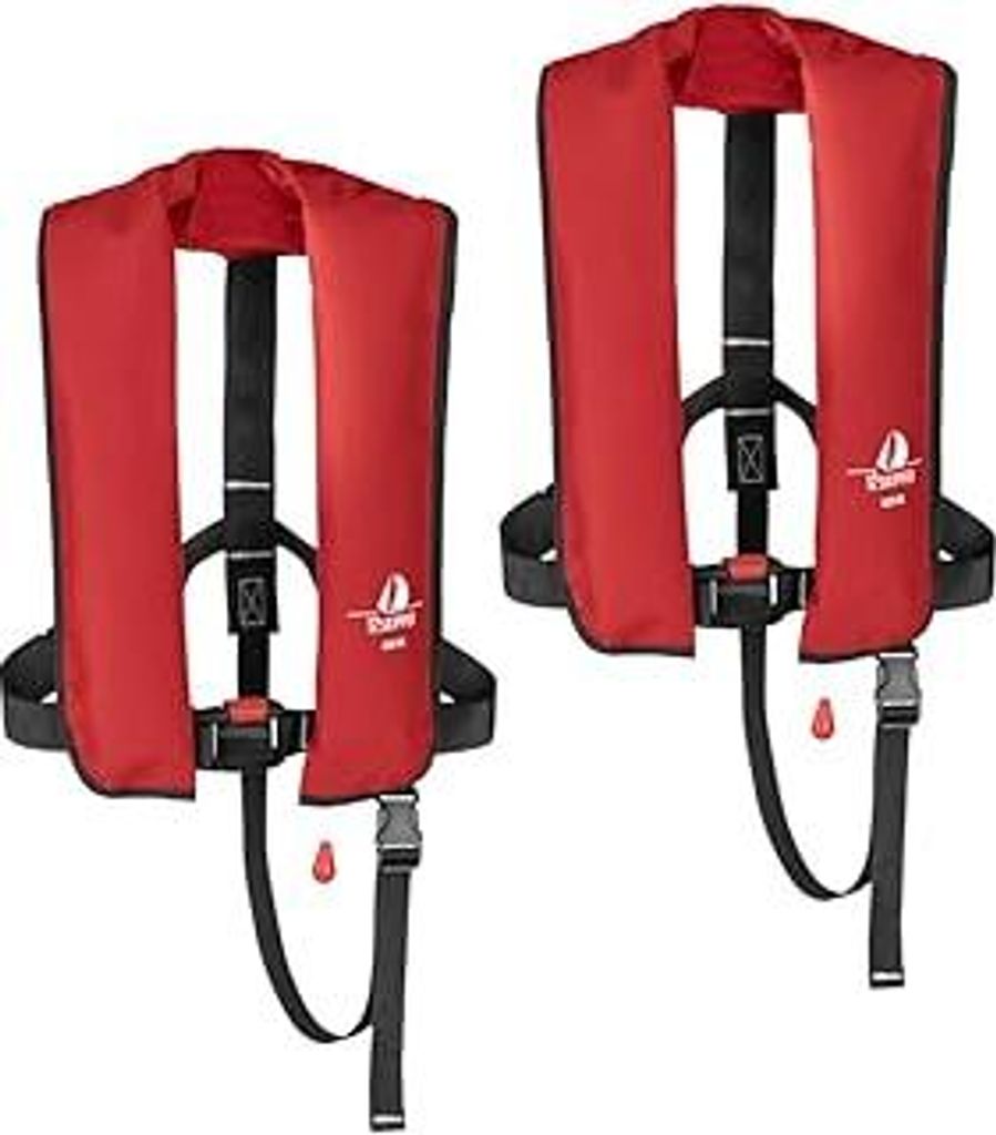 2er-Set Automatik-Rettungswesten 165N Classic ISO UML mit Waistbelt
