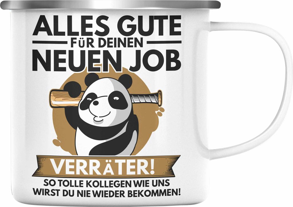 Trendation - Jobwechsel Emaille Tasse Geschenk Neuer Job Produktbild 