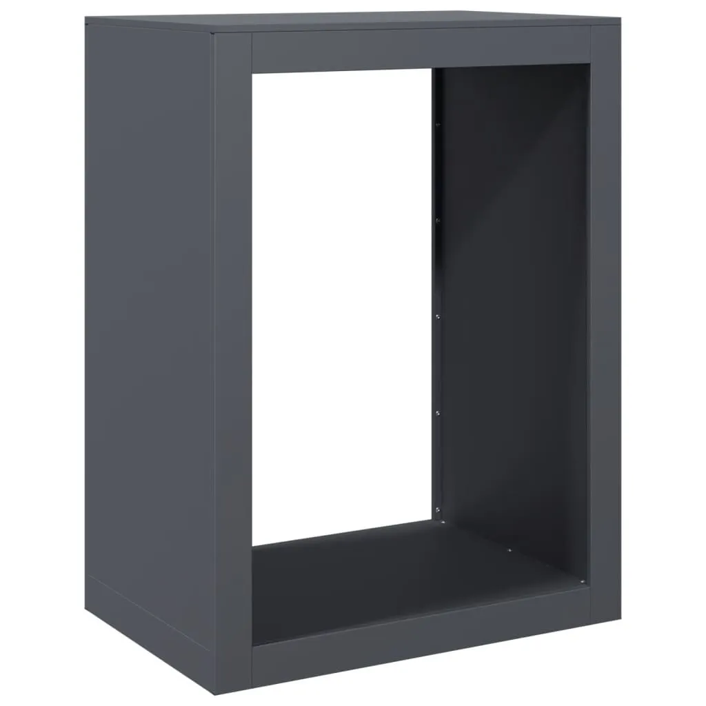 Legnaia Verticale Antracite 60x40x80 cm - Acciaio Ultra Resistente