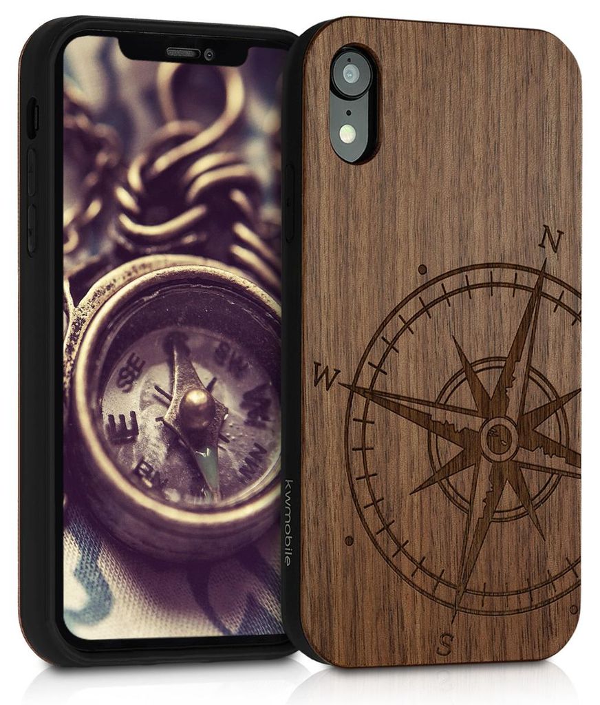 kwmobile Handyhülle für Apple iPhone XR Hülle Holz - Case Produktbild 