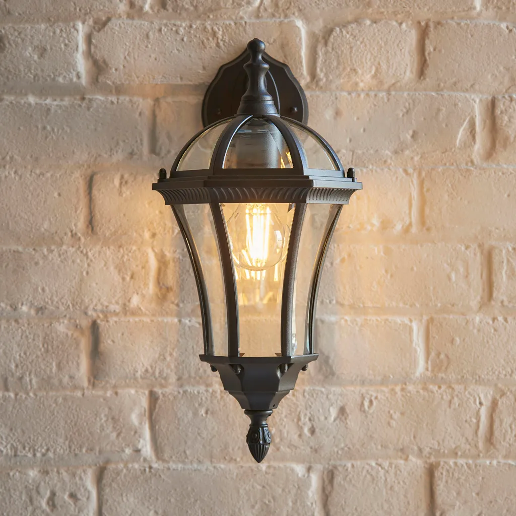 Éclairage extérieur pour terrasse Drayton Noir IP44 Style Lanterne E27