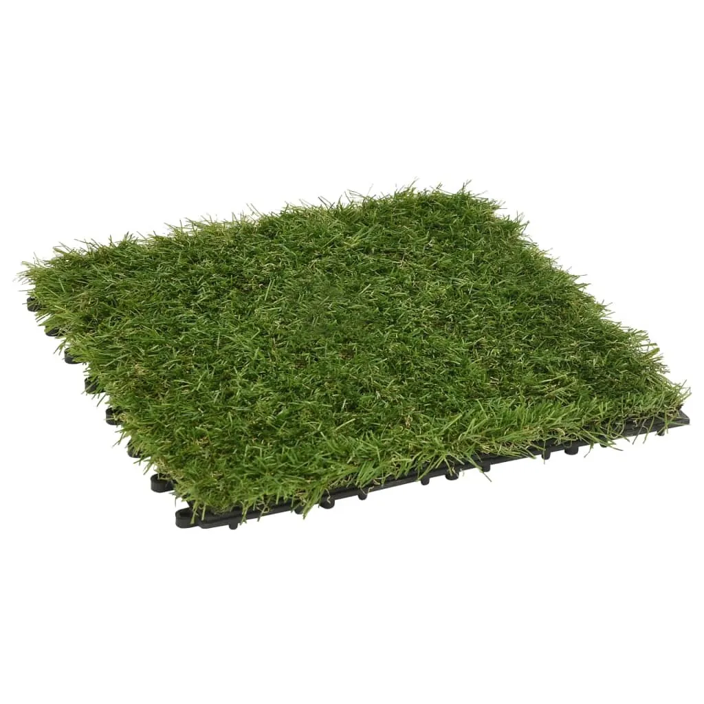 vidaXL Dalles de gazon synthétique 11 pcs Vert 30x30 cm pour jardin
