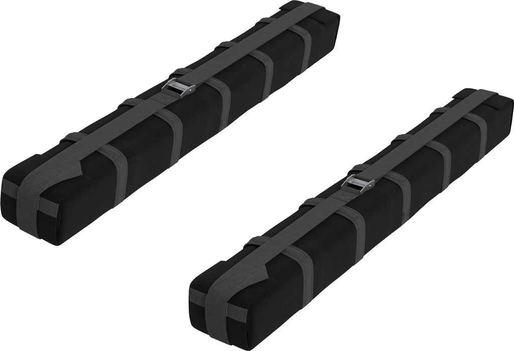 HOMCOM Autodach-Querträger, Autodachträger, 2-teilig, mit Befestigungsgurten, Tragkraft 75 kg, 85 x 10 x 8 cm, 600D Oxford-Gewebe, Schwarz