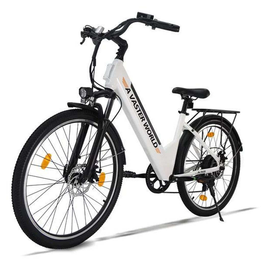 A32 E-Bike Weiß Citybike 26 Zoll, 250W, 48V 499,2Wh Akku, Produktbild 