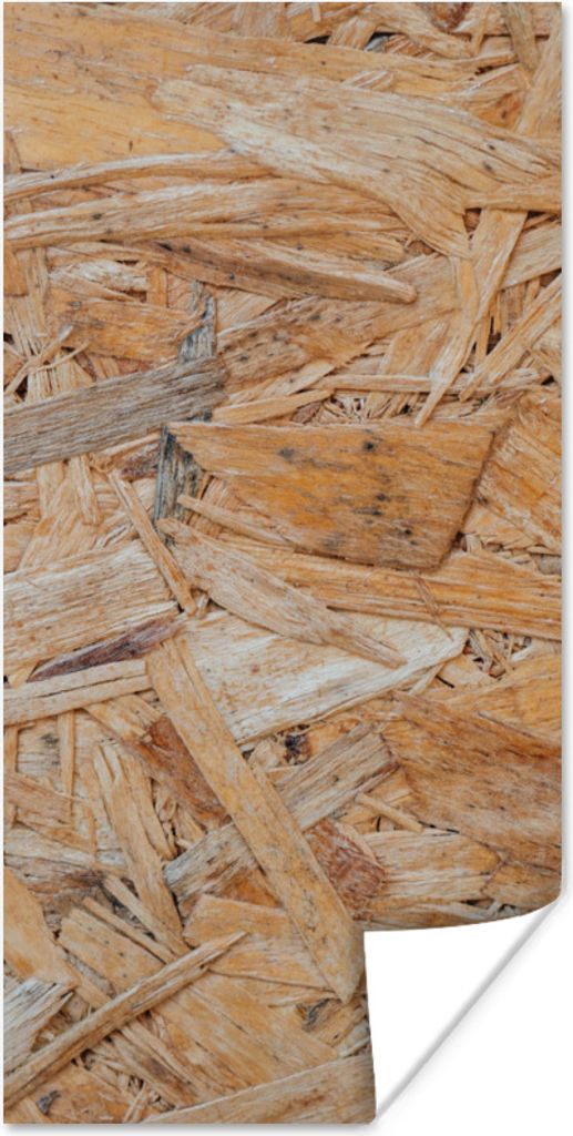 MuchoWow Poster Holz - Regale - Orange 40x80 cm - Dekoration
