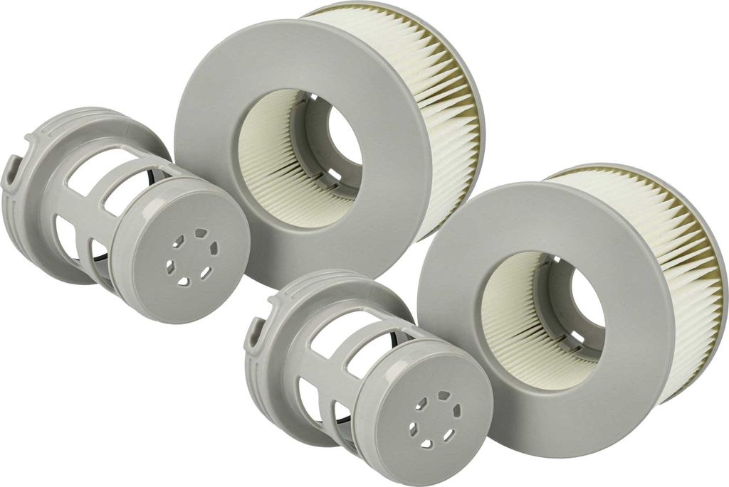 vhbw 2x Filterkartusche kompatibel mit MSpa Silver Cloud Swimmingpool, Filterpumpe - Wasserfilter Grau Weiß