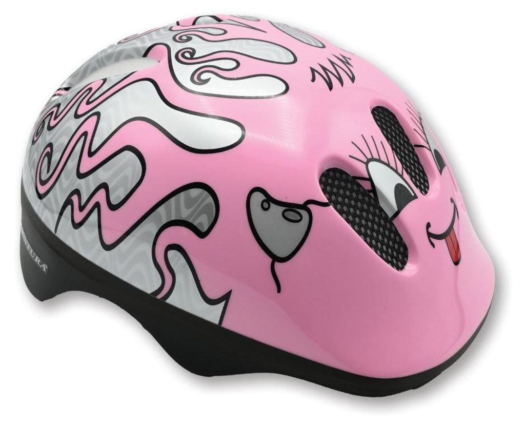 Kinderhelm Curly – rosa, 52–56 cm, mit Rad